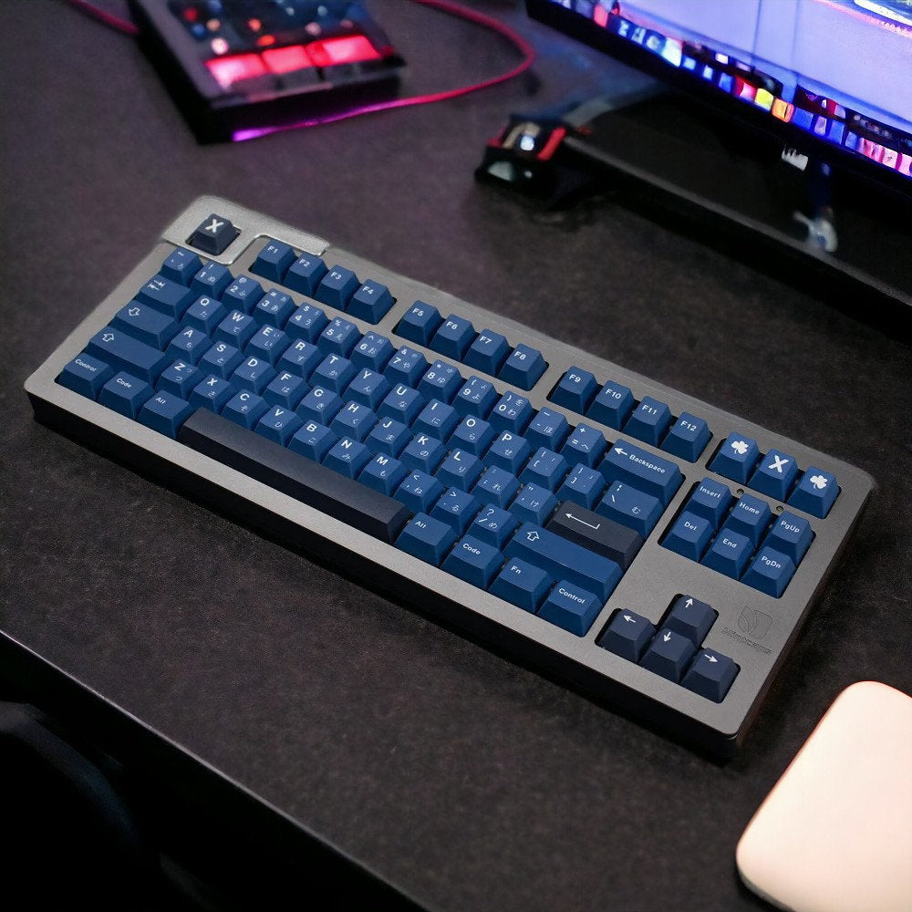 Cobalt Dark Blue Japanese Keycap Set