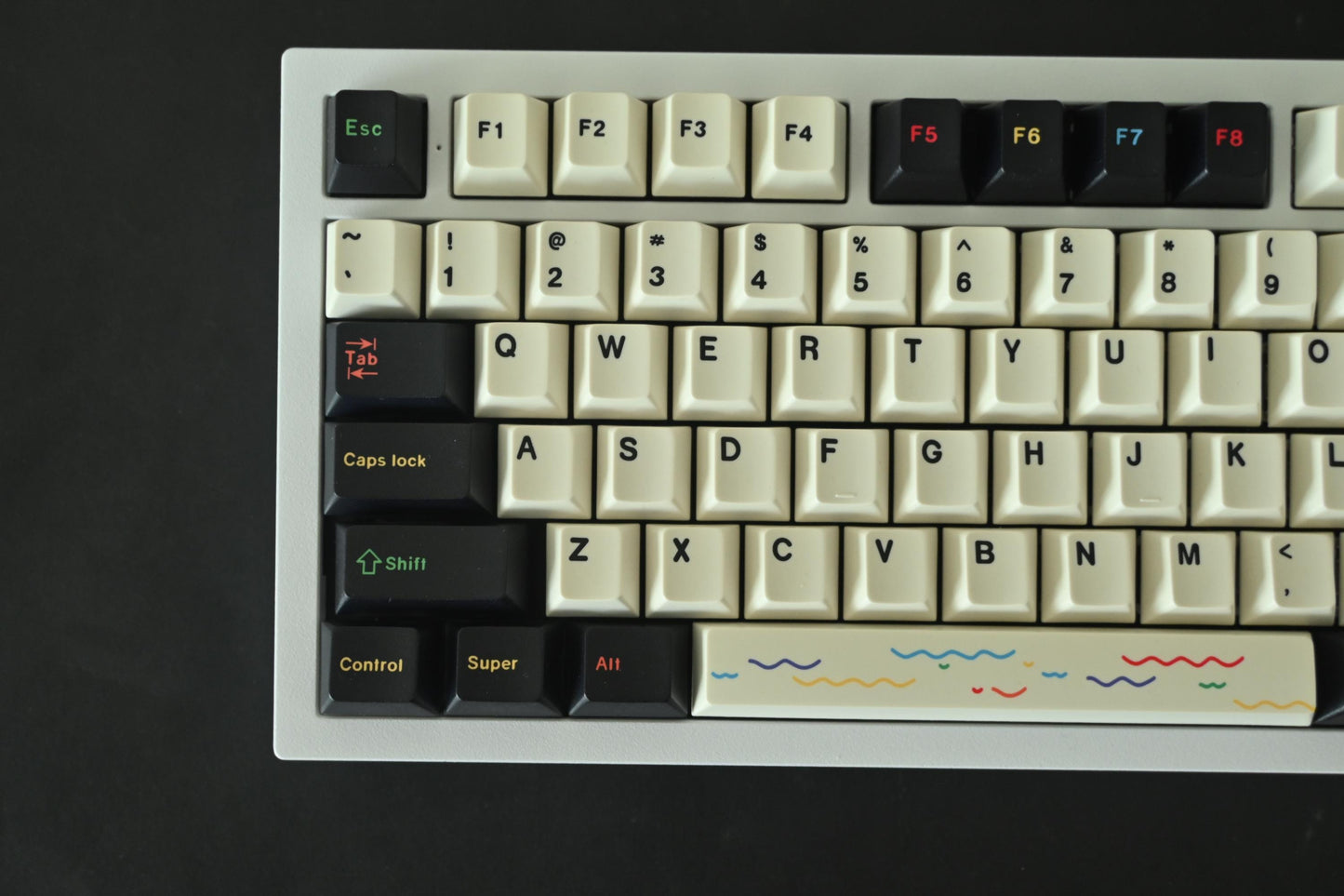 Black and White Neon Theme Keycap Set