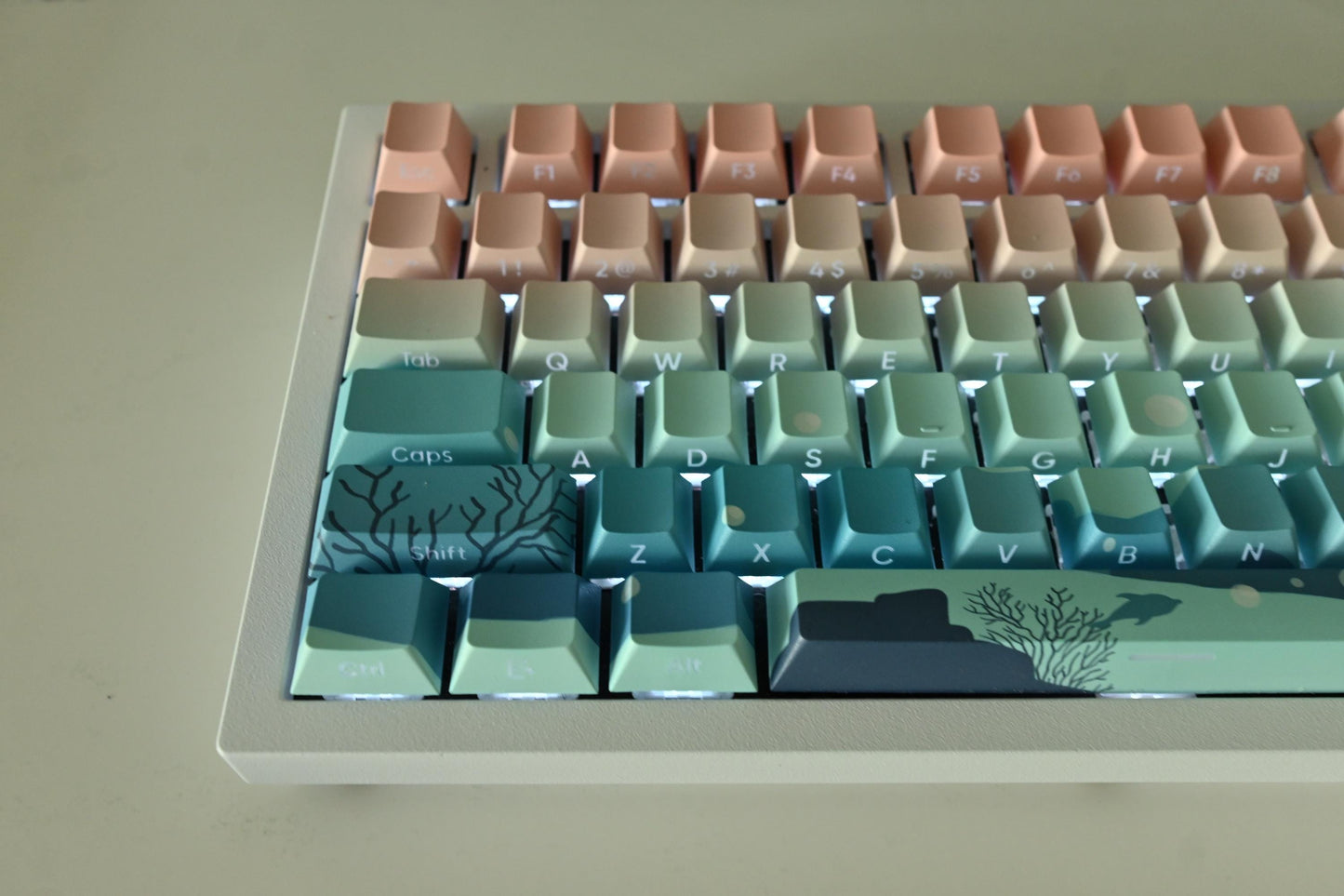 Aqua Dream Deep Ocean Theme Keycap Set