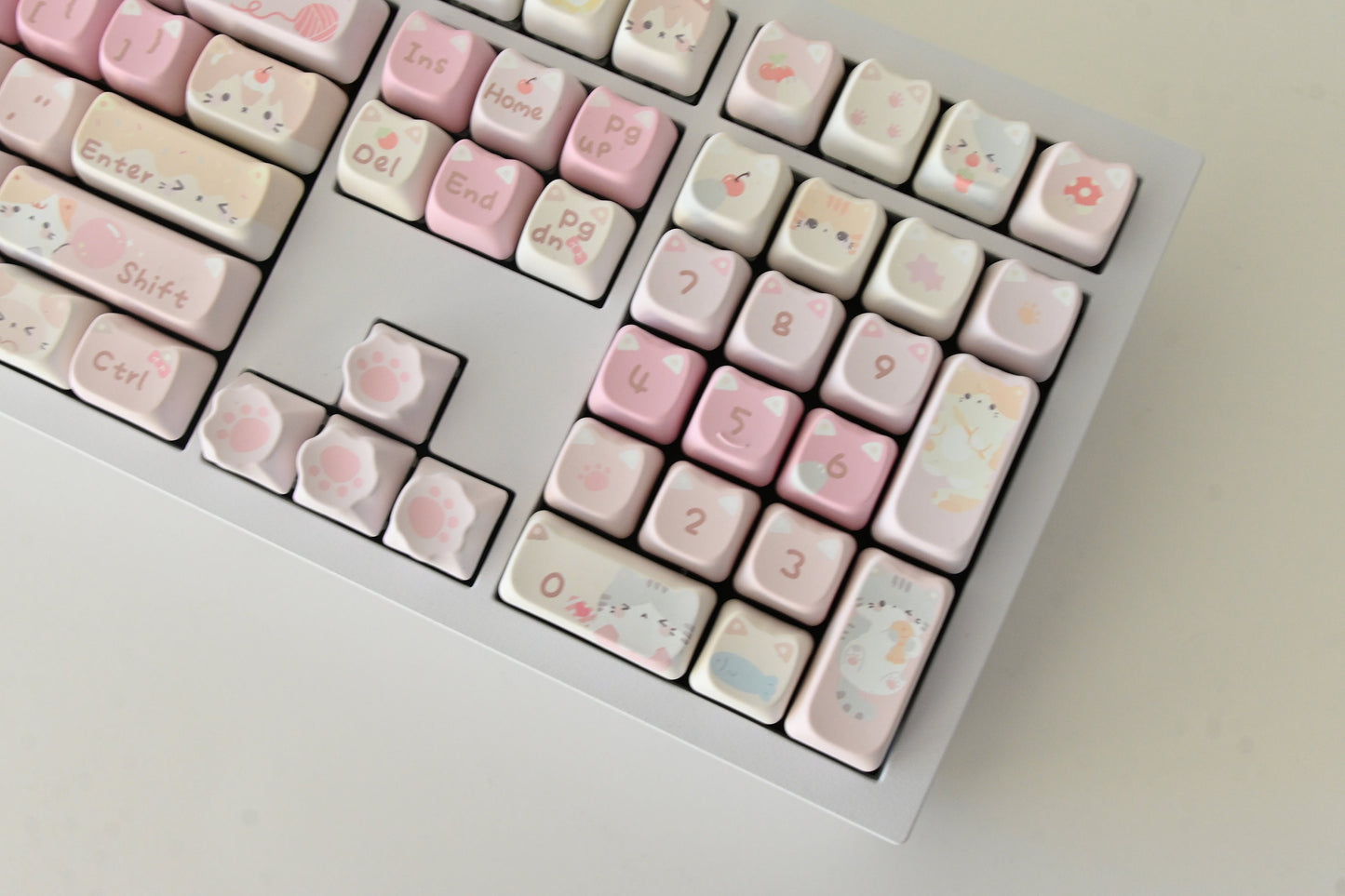 Cute Cartoon Cat Theme Keycap Set