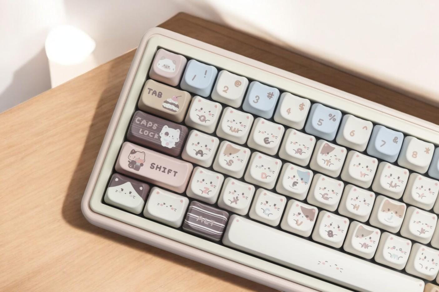 Cute Kitty Cat Dessert Theme Keycap Set