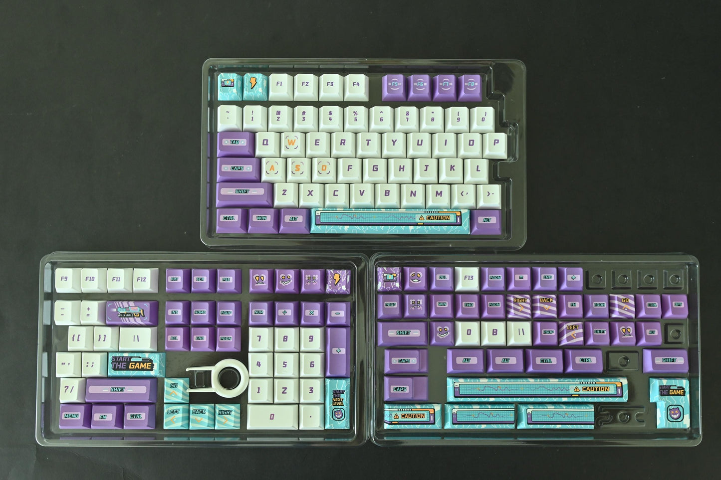 Purple Retro Arcade Game Keycap Set