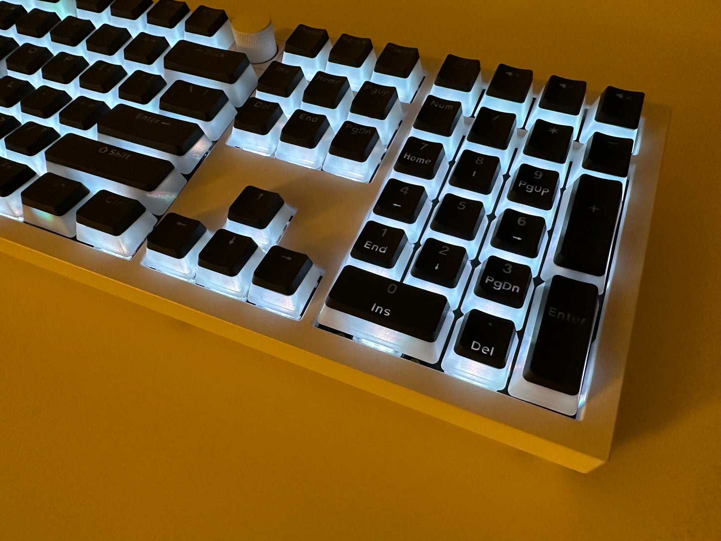 Backlit Translucent Black Pudding Theme Keycap Set