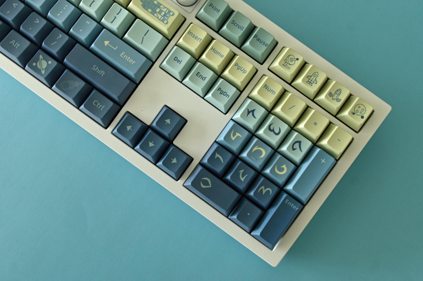 Cartoon Galaxy Gradient Keycap Set