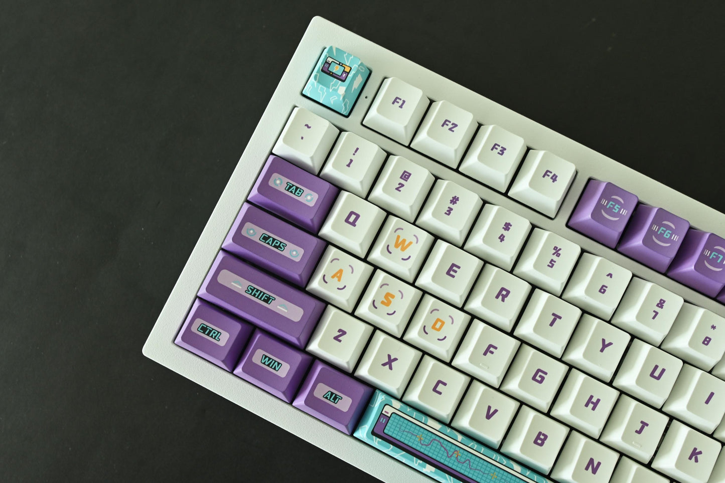 Purple Retro Arcade Game Keycap Set