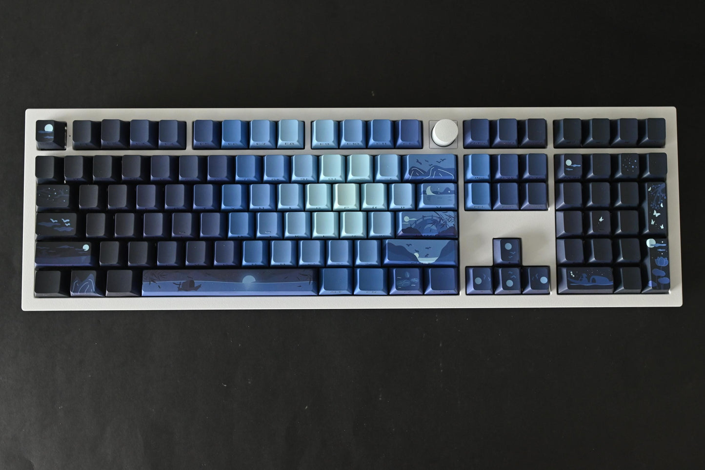 Backlit Blue Night Sky Theme Side Print Keycap Set