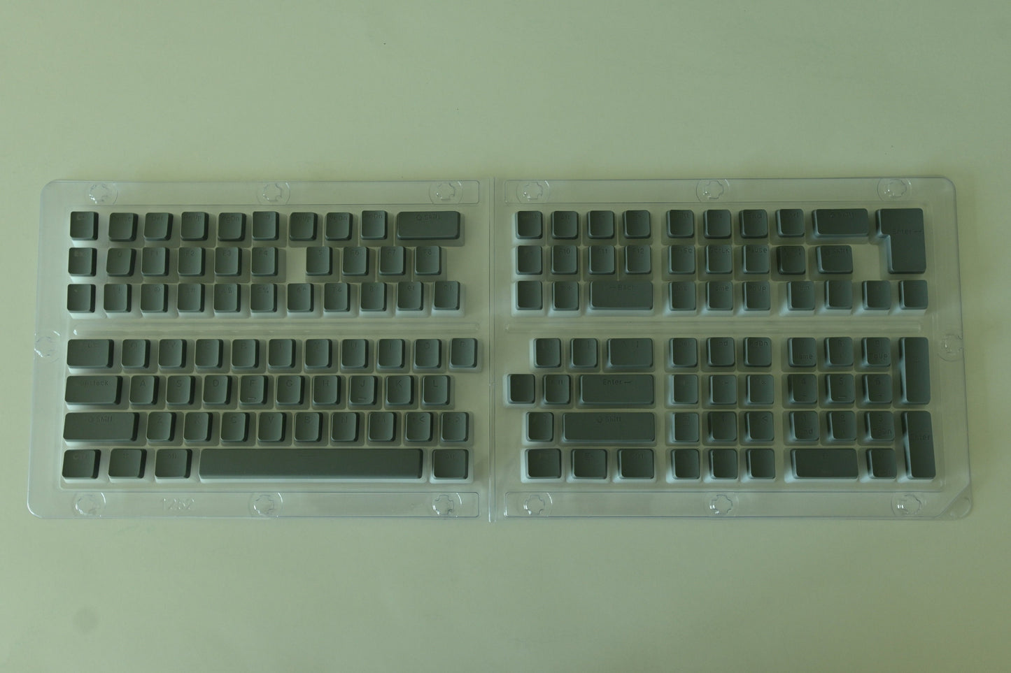 Backlit Translucent Grey Pudding Keycap Set