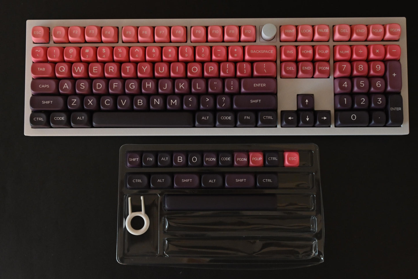 Red Purple Berry Mochi Dessert Keycap Set