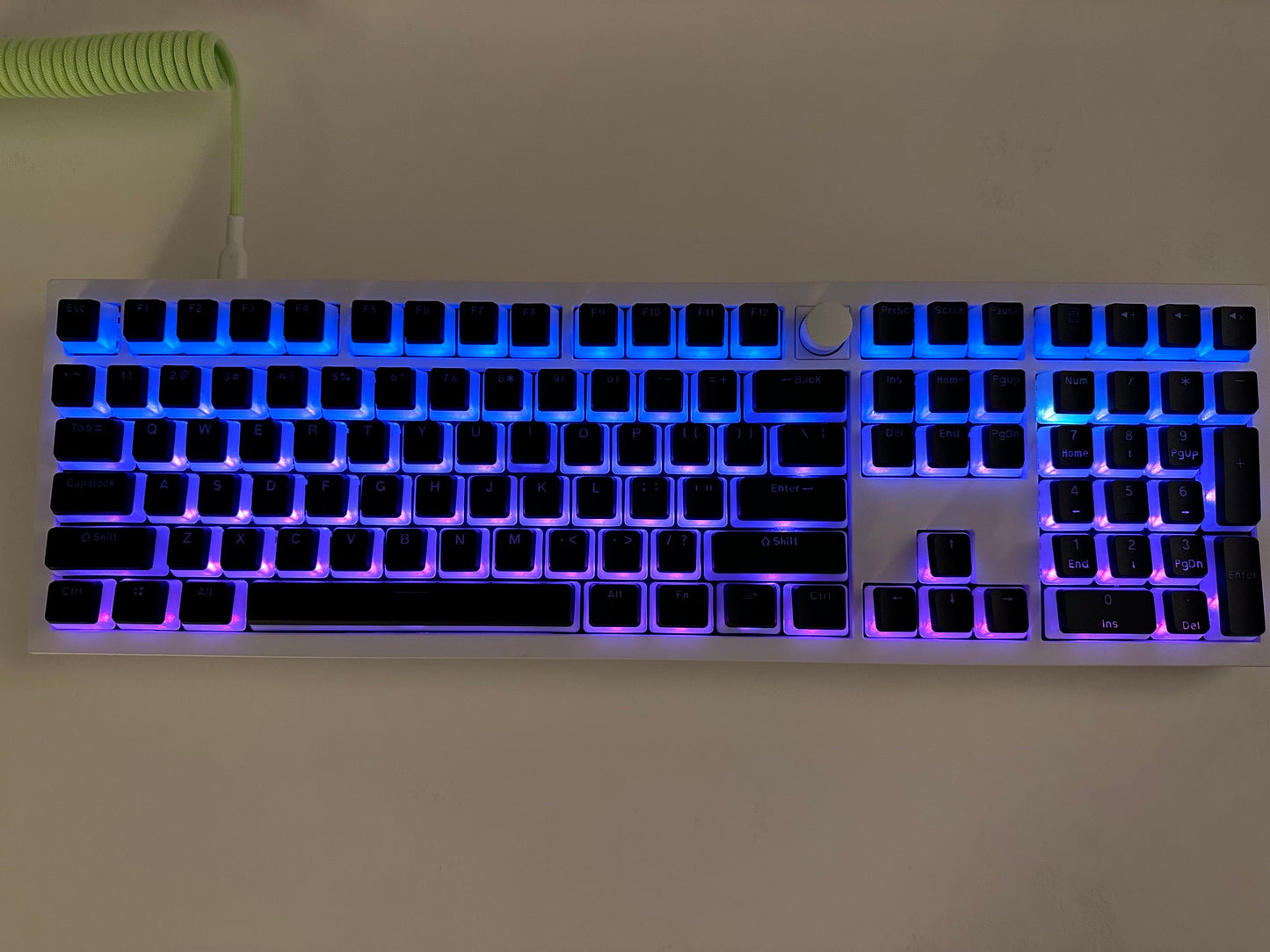 Backlit Translucent Black Pudding Theme Keycap Set