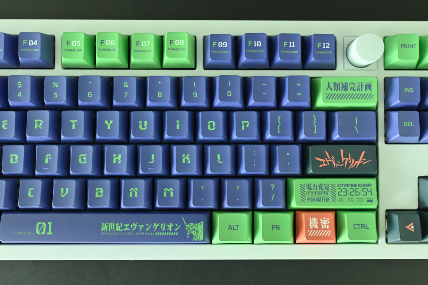 Eva Unit 01 Mecha Robot Japanese Anime Theme Keycap Set