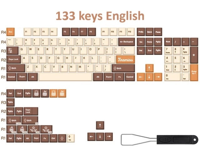 Cafe Dessert Theme Keycap Set