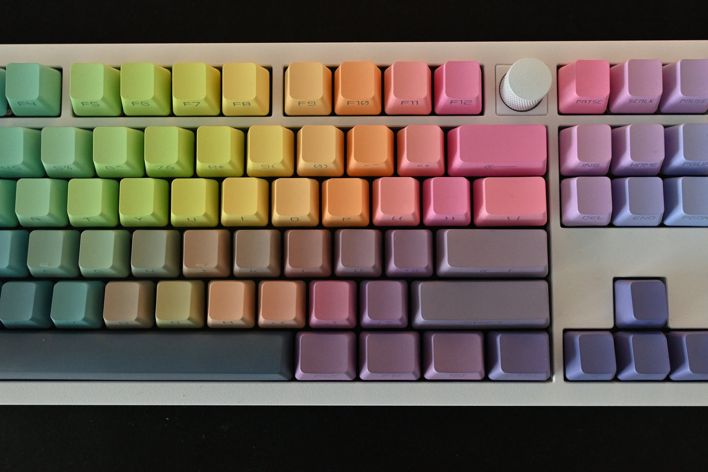Backlit Pastel Rainbow Gradient Keycap Set