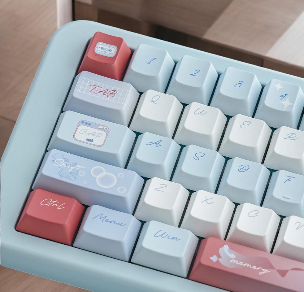 Cute Love Journal Theme Keycap Set