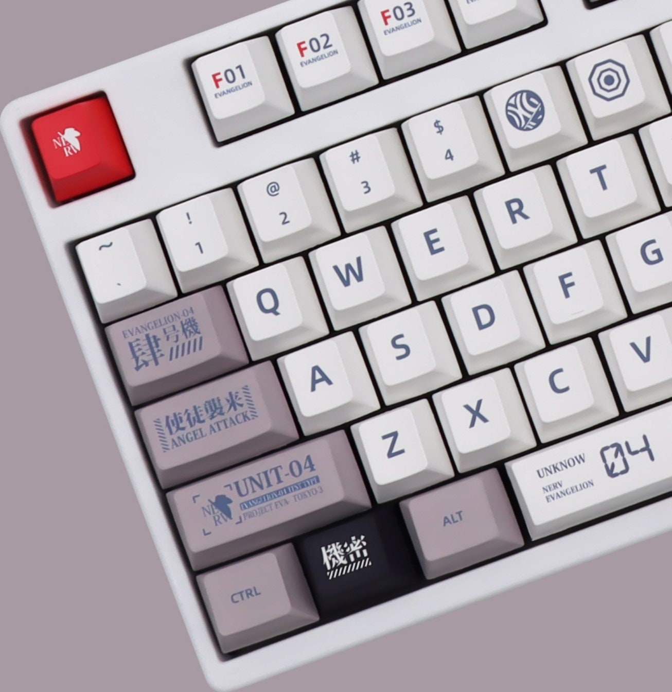 Eva Unit 04 Mecha Robot Anime Japanese Theme Keycap Set