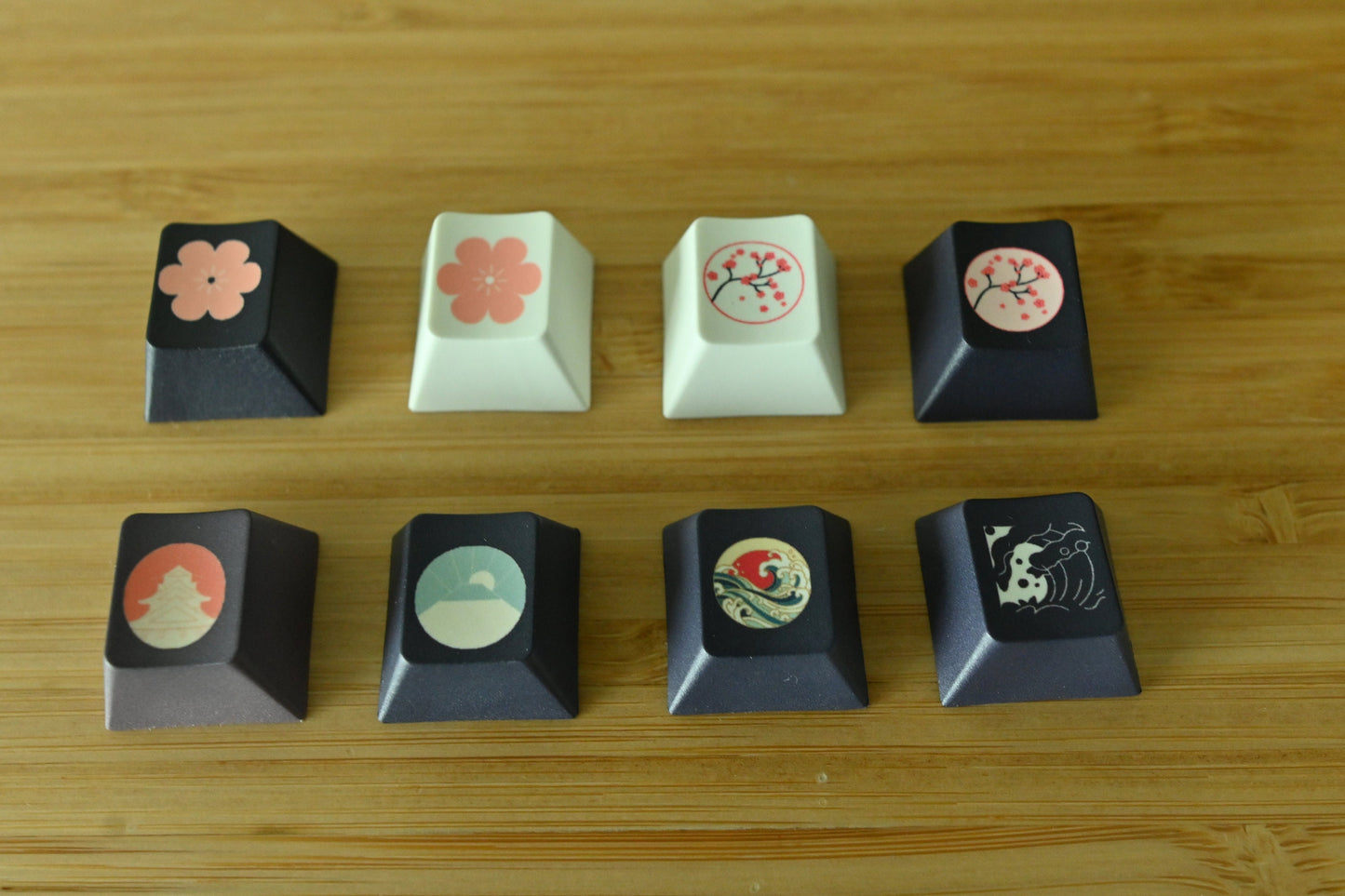 Night Sakura Japanese Theme Keycap Set