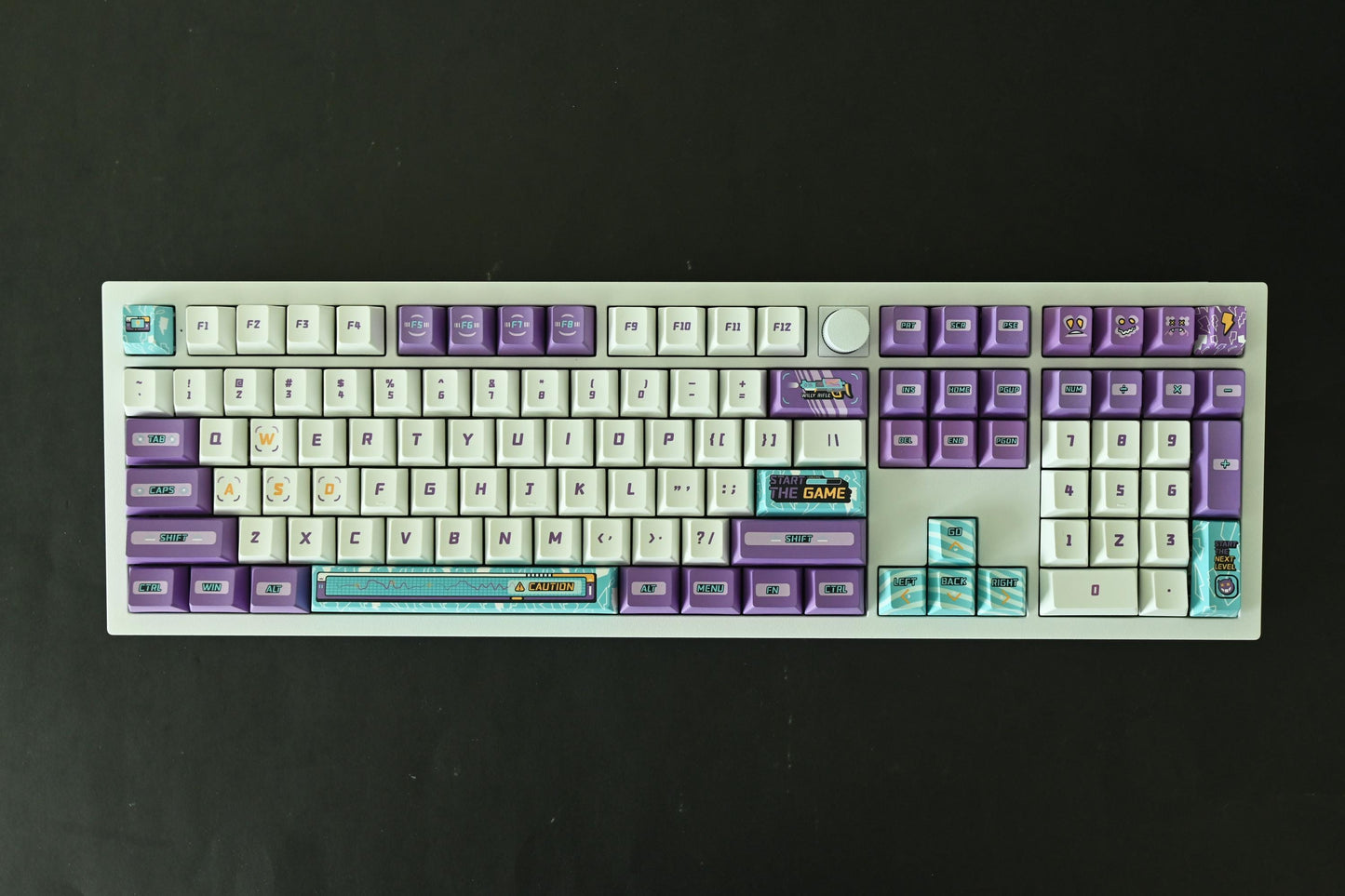 Purple Retro Arcade Game Keycap Set