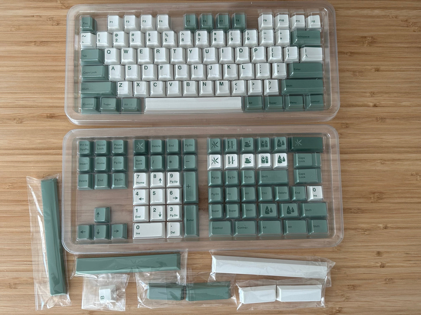 Green Bamboo Forest Theme Keycap Set