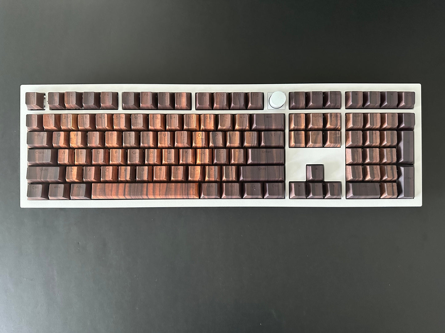 Backlit Walnut Wood Imitation Keycap Set