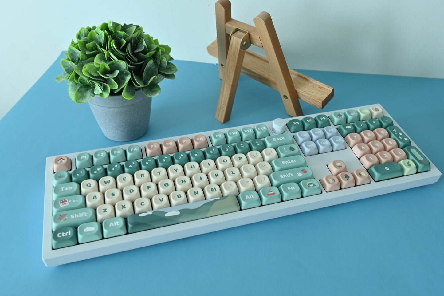 Rolling Green Hill Forest Theme Keycap Set