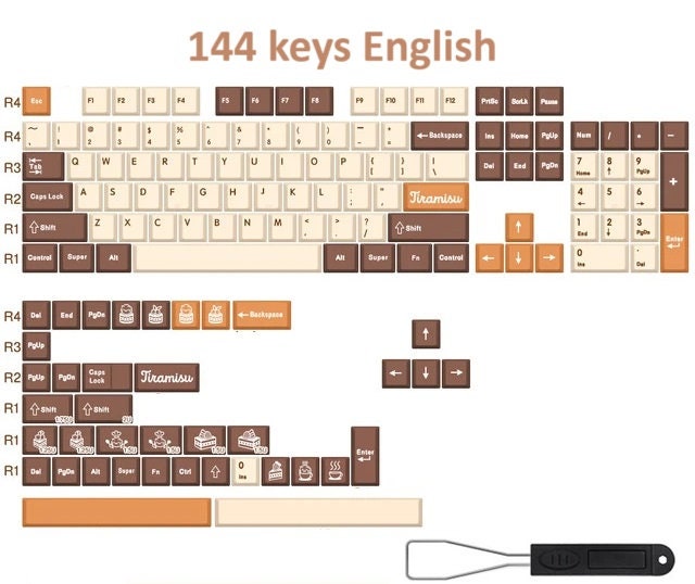 Cafe Dessert Theme Keycap Set