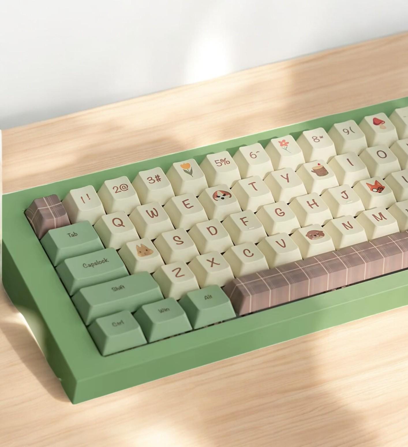 Cute Animal Forest Theme Keycap Set