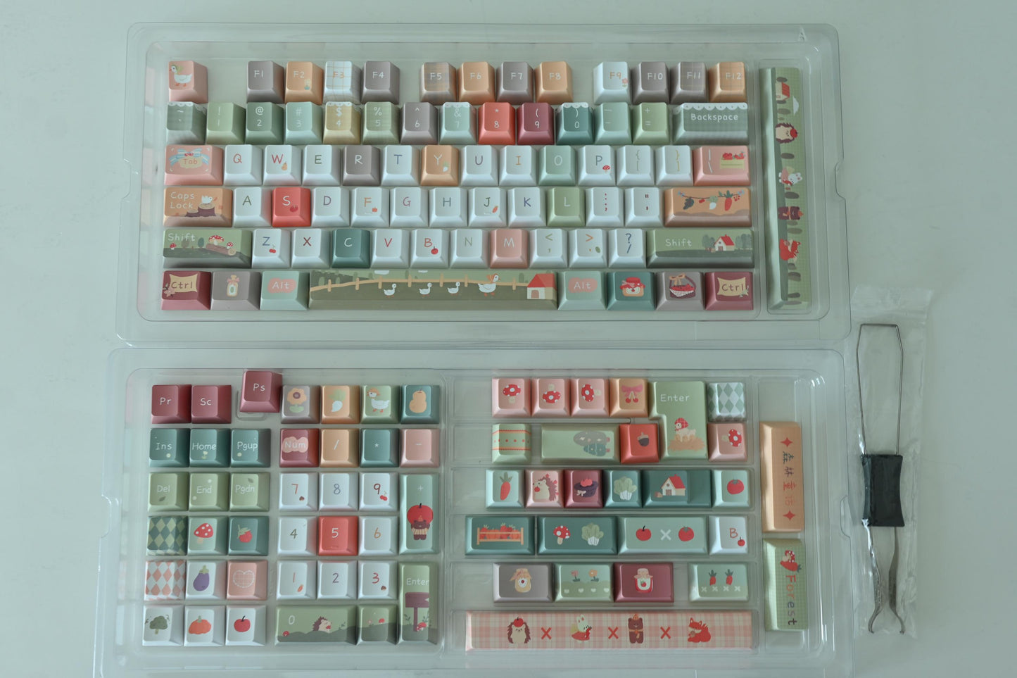 Cute Animal Farm Harvest Children Theme Keycap Set