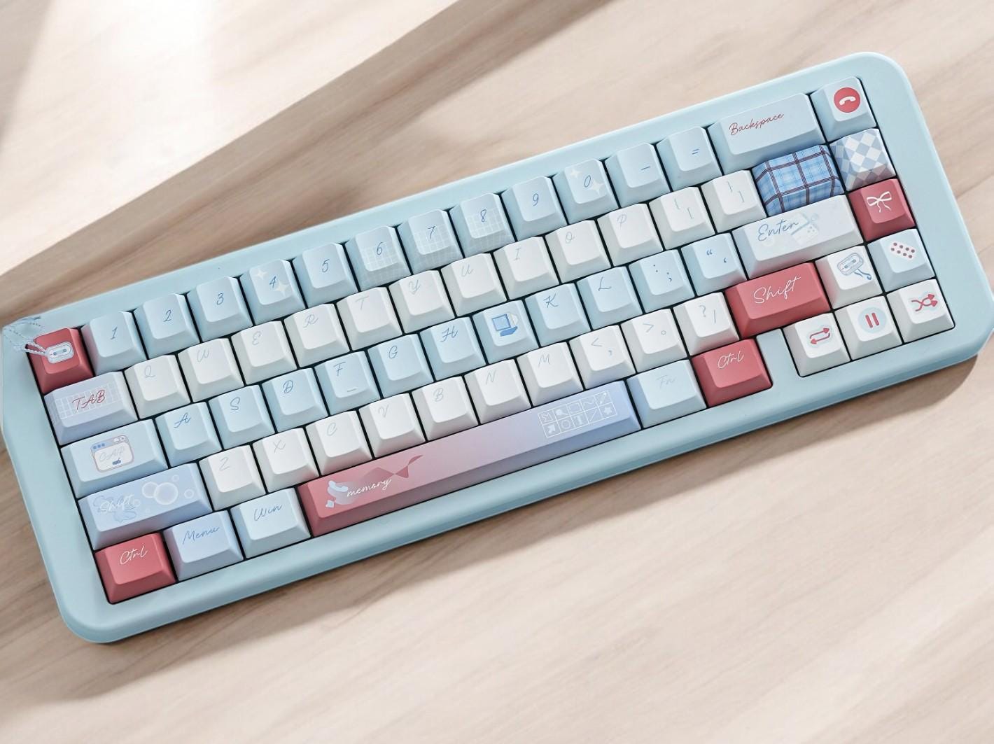 Cute Love Journal Theme Keycap Set