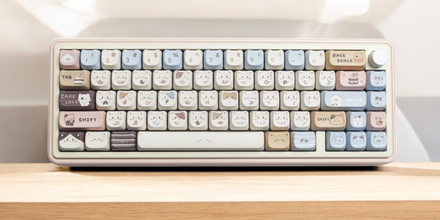 Cute Kitty Cat Dessert Theme Keycap Set
