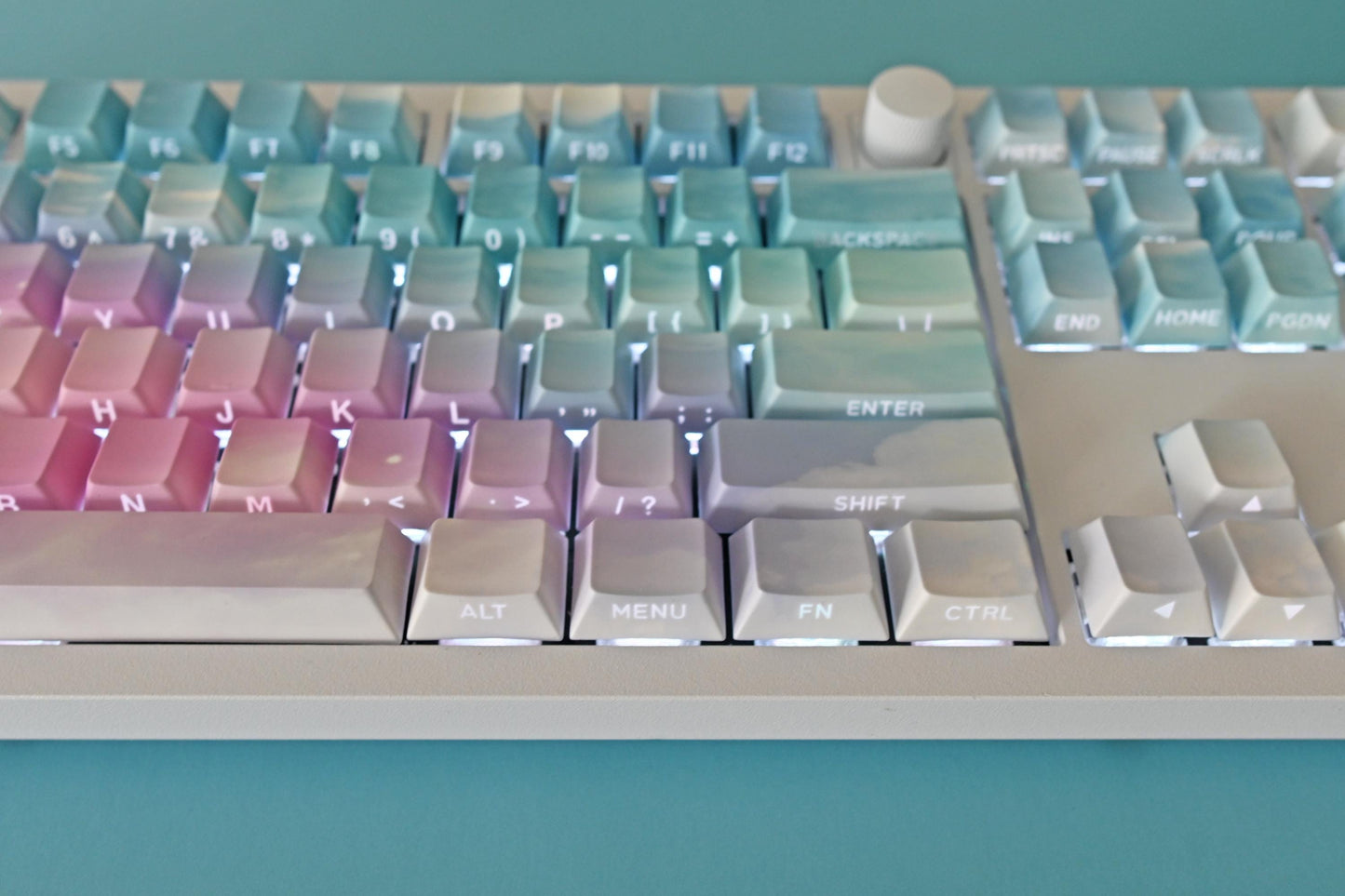 Fairy Sky Dream Clouds Backlit Side Print Keycap Set