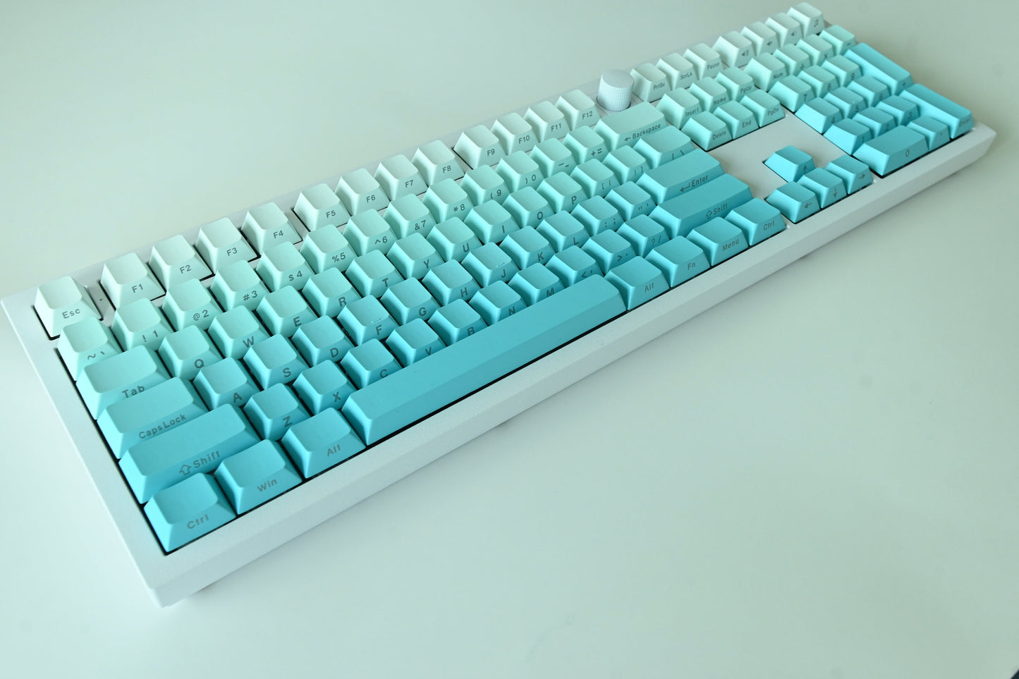 Turquoise Blue Gradient Side Print Keycap Set