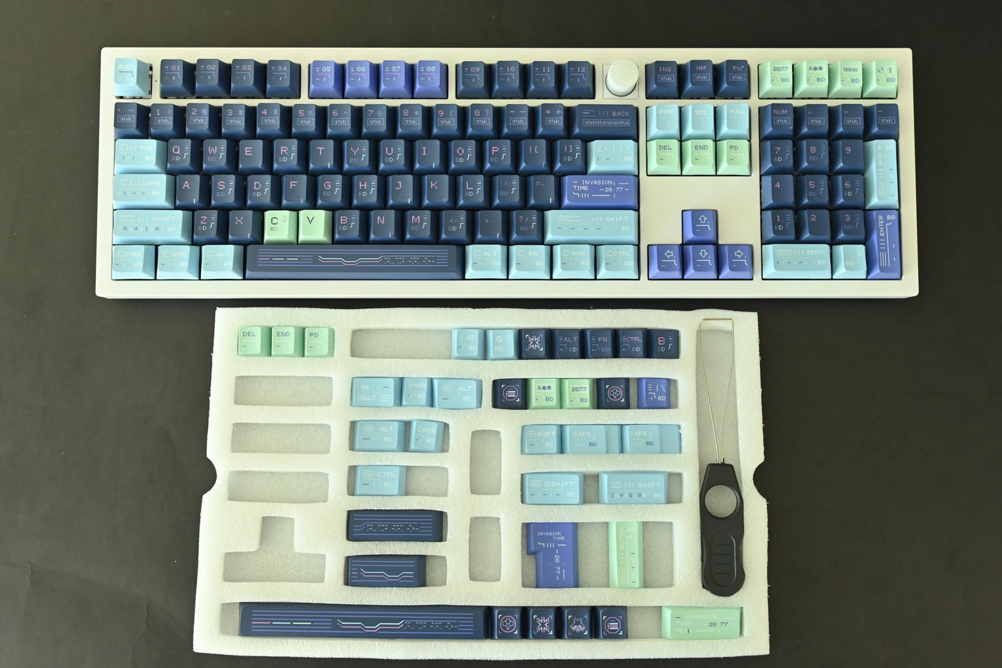 Cyberpunk Outer Space Theme Keycap Set