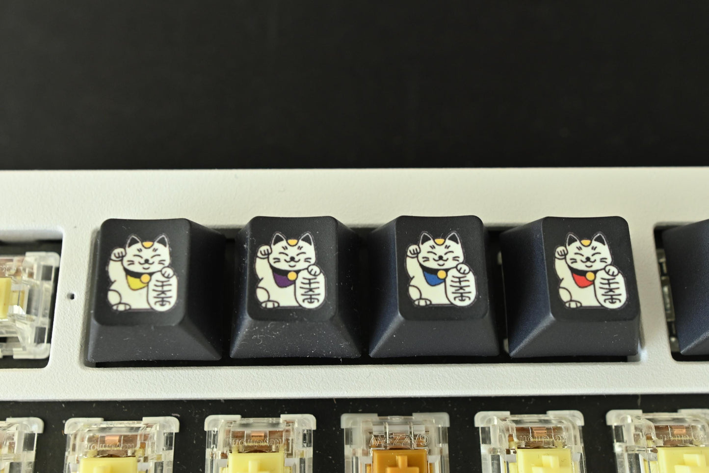 Cute Black Cat Gaming Keycap Set