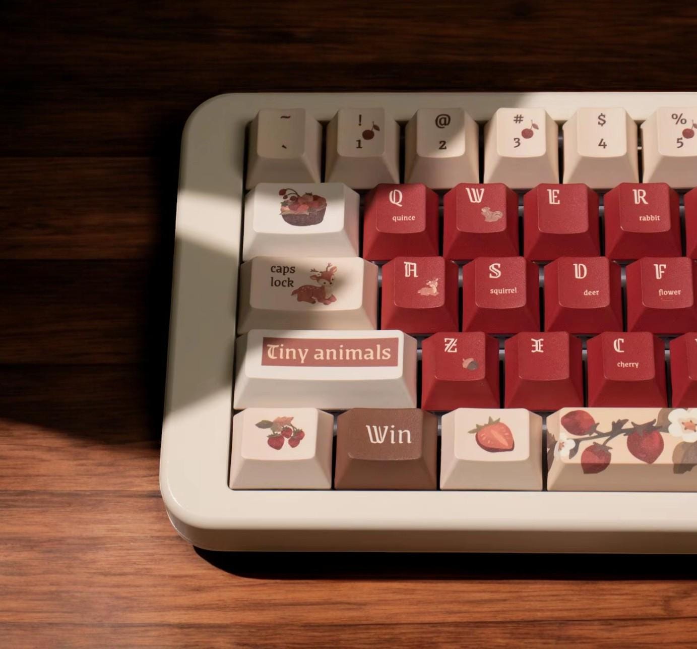 Cute Autumn Forest Theme Keycap Set