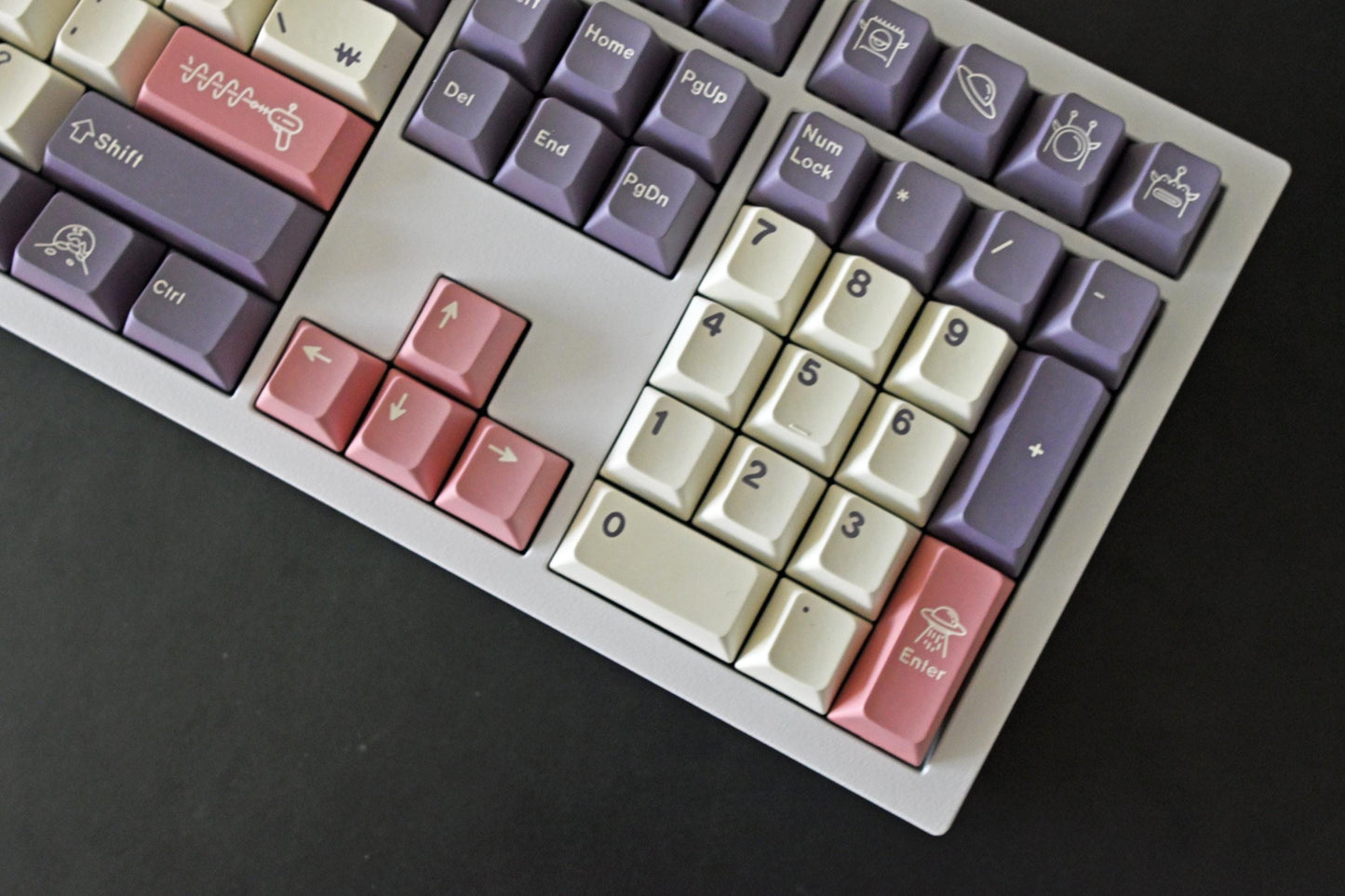 Purple Outer Space Theme Korean Keycap Set