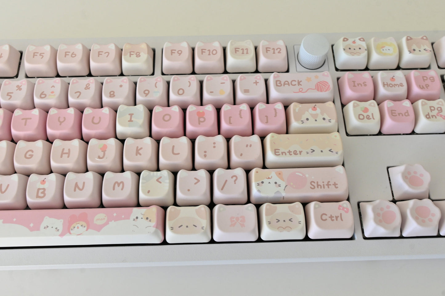 Cute Cartoon Cat Theme Keycap Set
