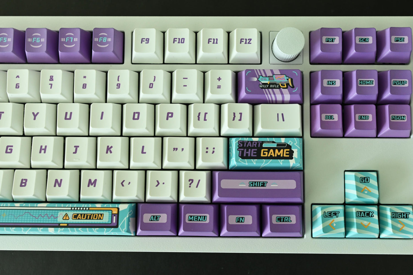 Purple Retro Arcade Game Keycap Set
