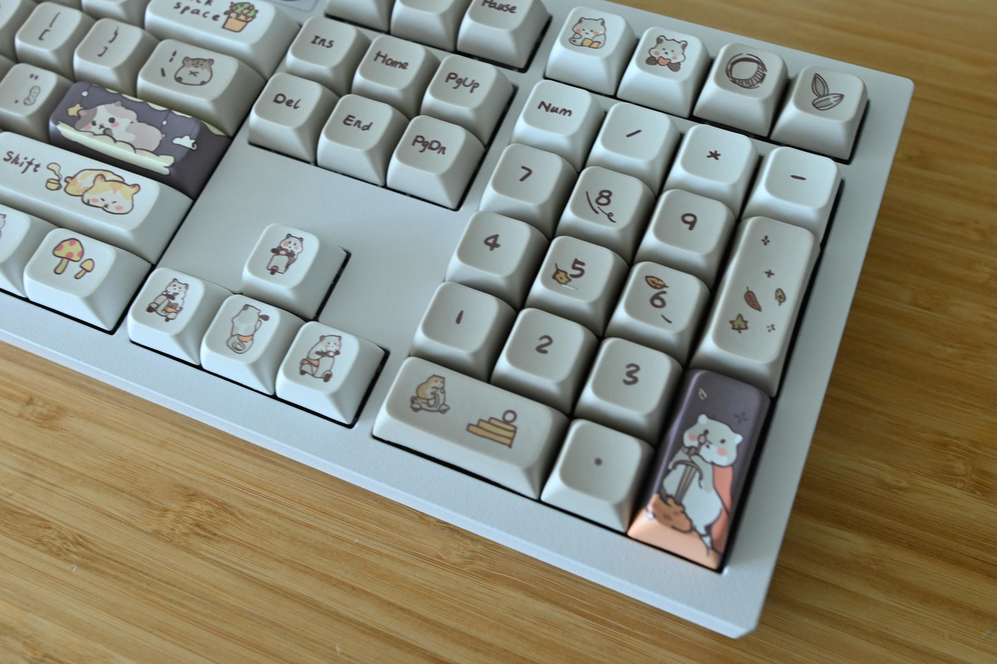 Cute Hamster Mouse Night Sky Keycap Set