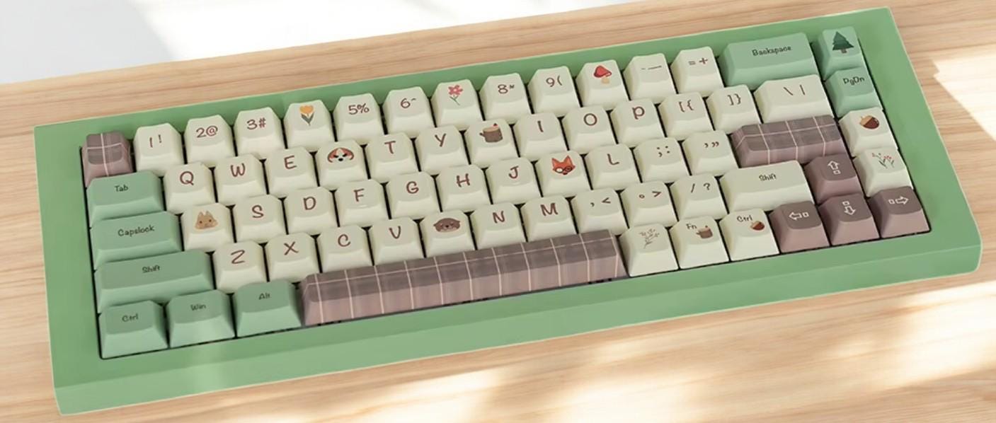 Cute Animal Forest Theme Keycap Set