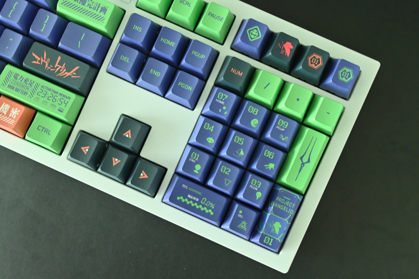 Eva Unit 01 Mecha Robot Japanese Anime Theme Keycap Set