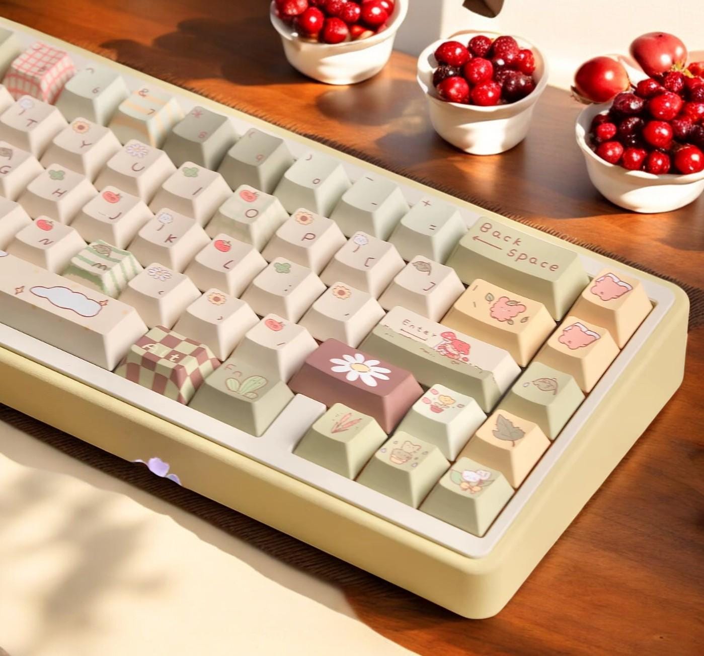 Cute Mushroom Forest Theme Keycap Set