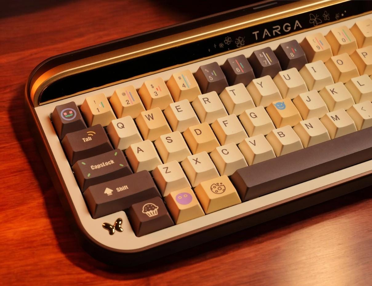 Cute Caramel Chocolate Dessert Keycap Set