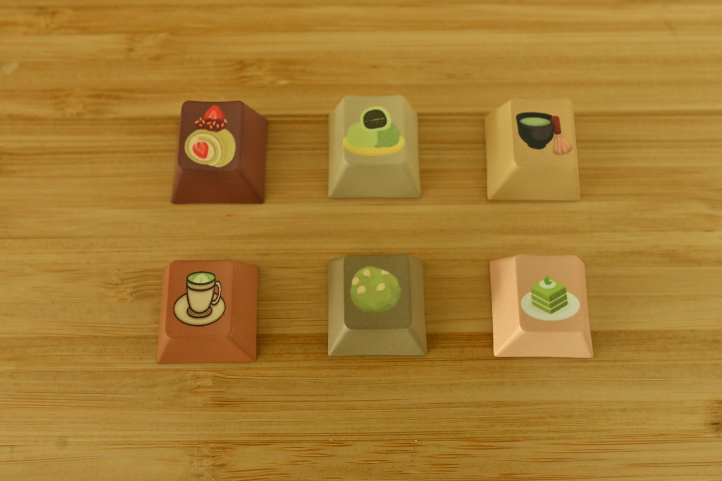 Cute Caramel Chocolate Dessert Keycap Set