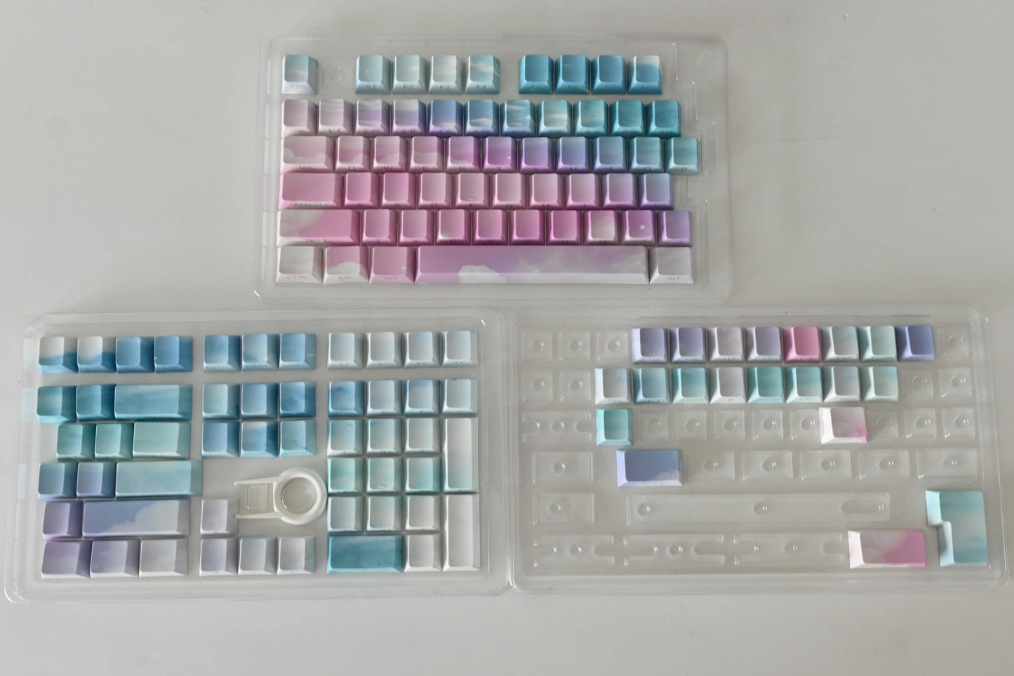 Fairy Sky Dream Clouds Backlit Side Print Keycap Set