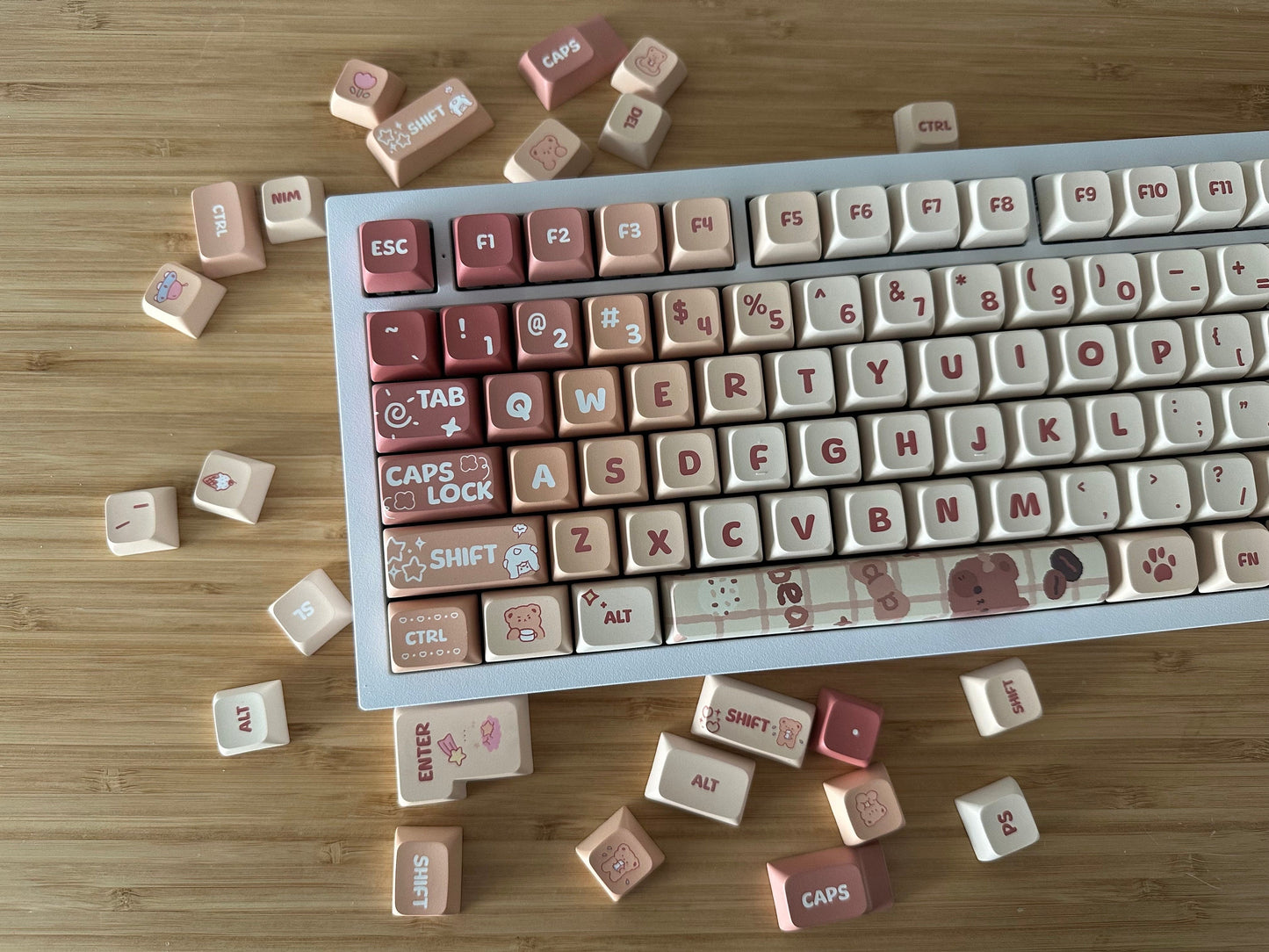 Candy Bear Cafe Theme Keycap Set