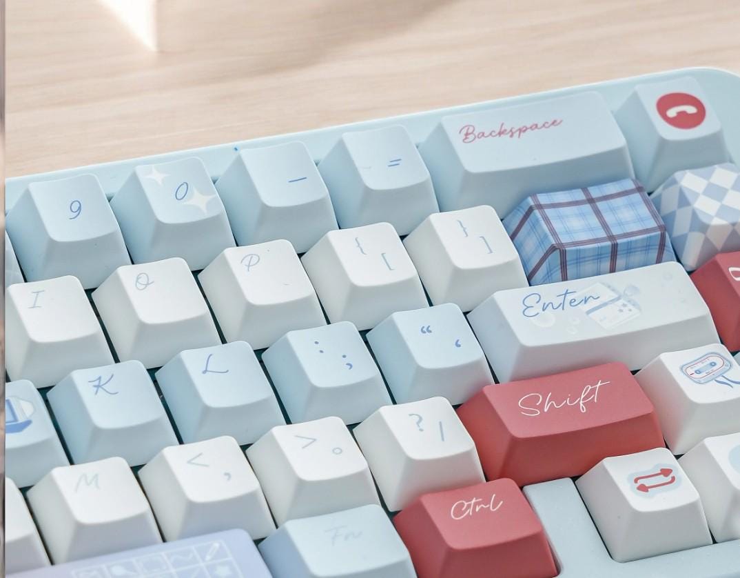Cute Love Journal Theme Keycap Set