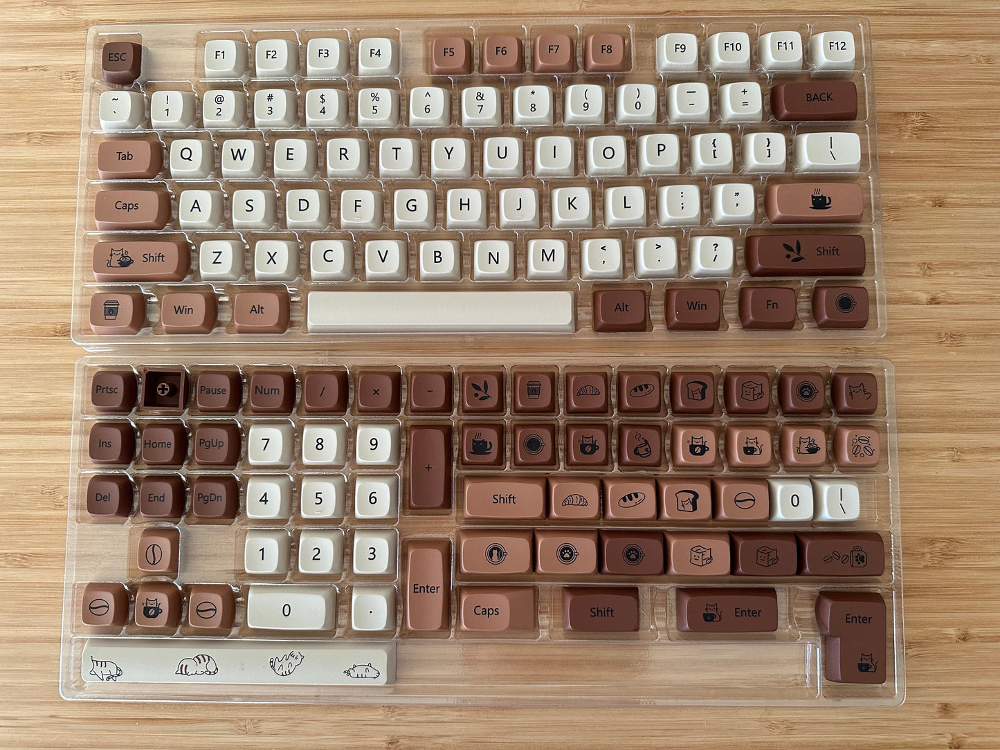 Cute Cat Cafe Theme Keycap Set