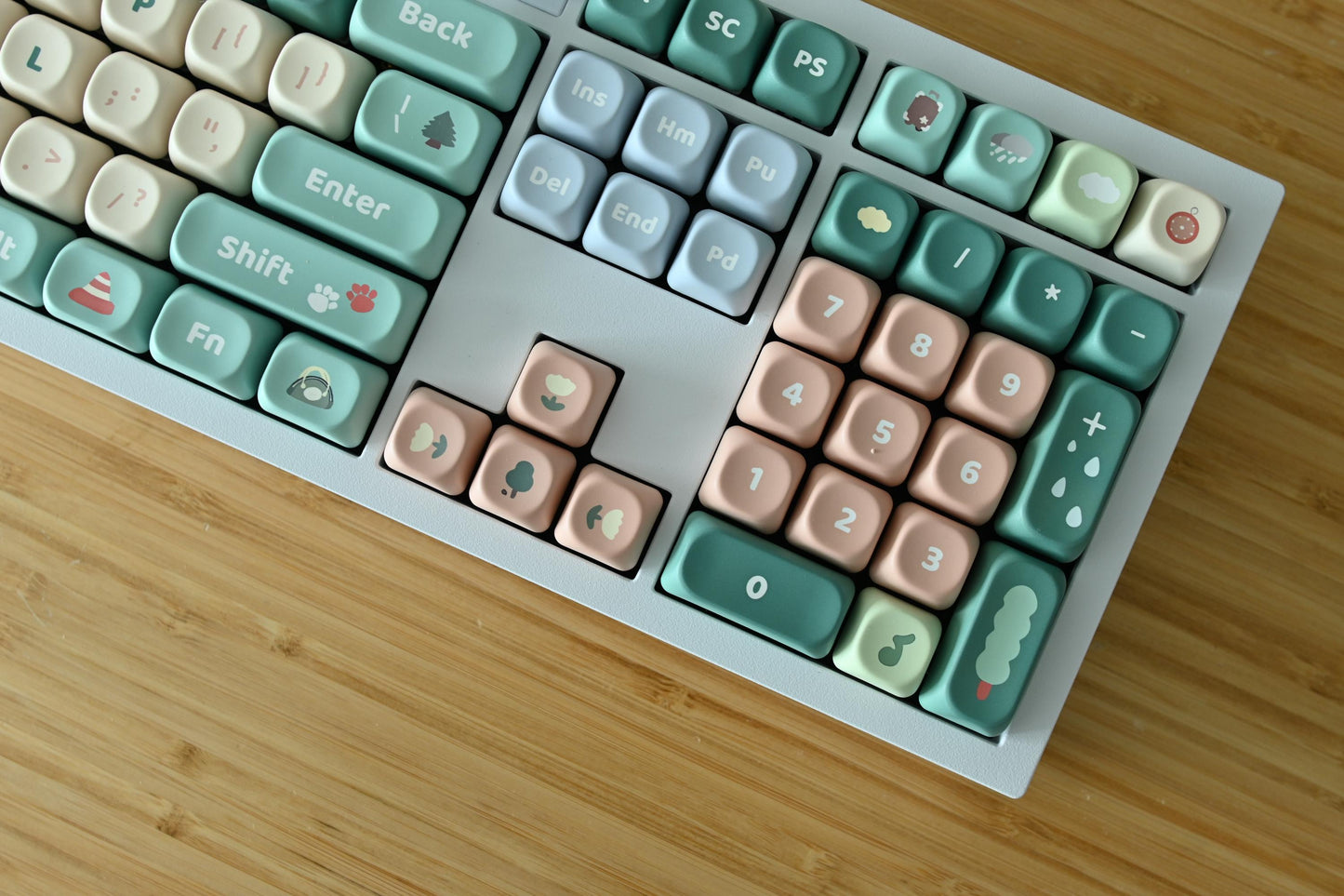 Rolling Green Hill Forest Theme Keycap Set