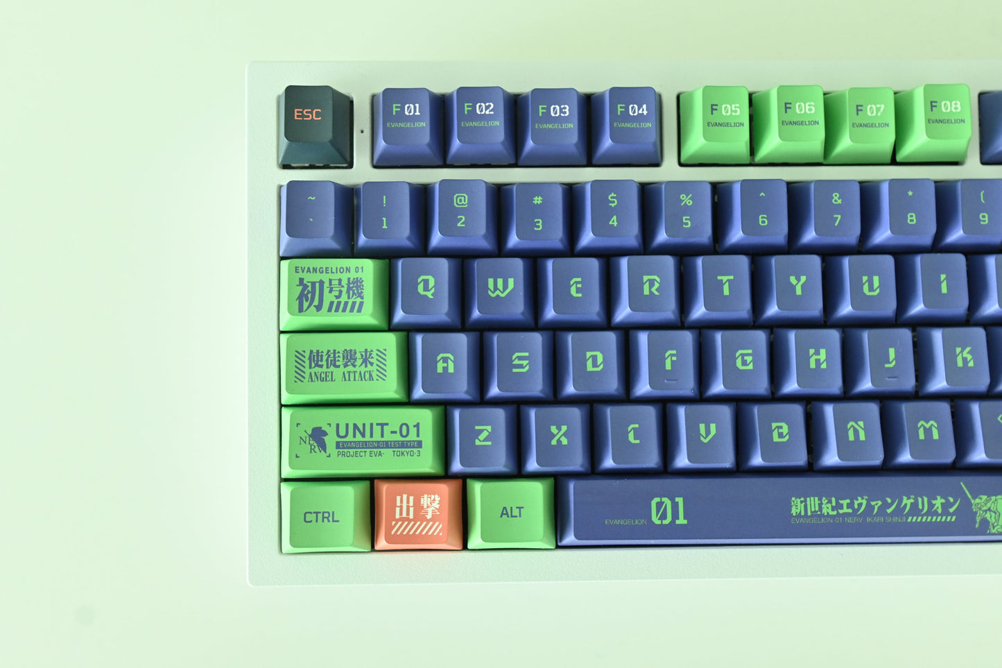 Eva Unit 01 Mecha Robot Japanese Anime Theme Keycap Set