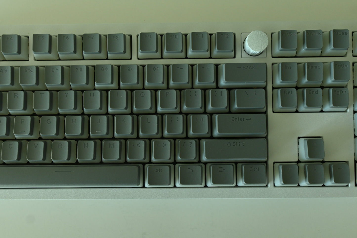 Backlit Translucent Grey Pudding Keycap Set