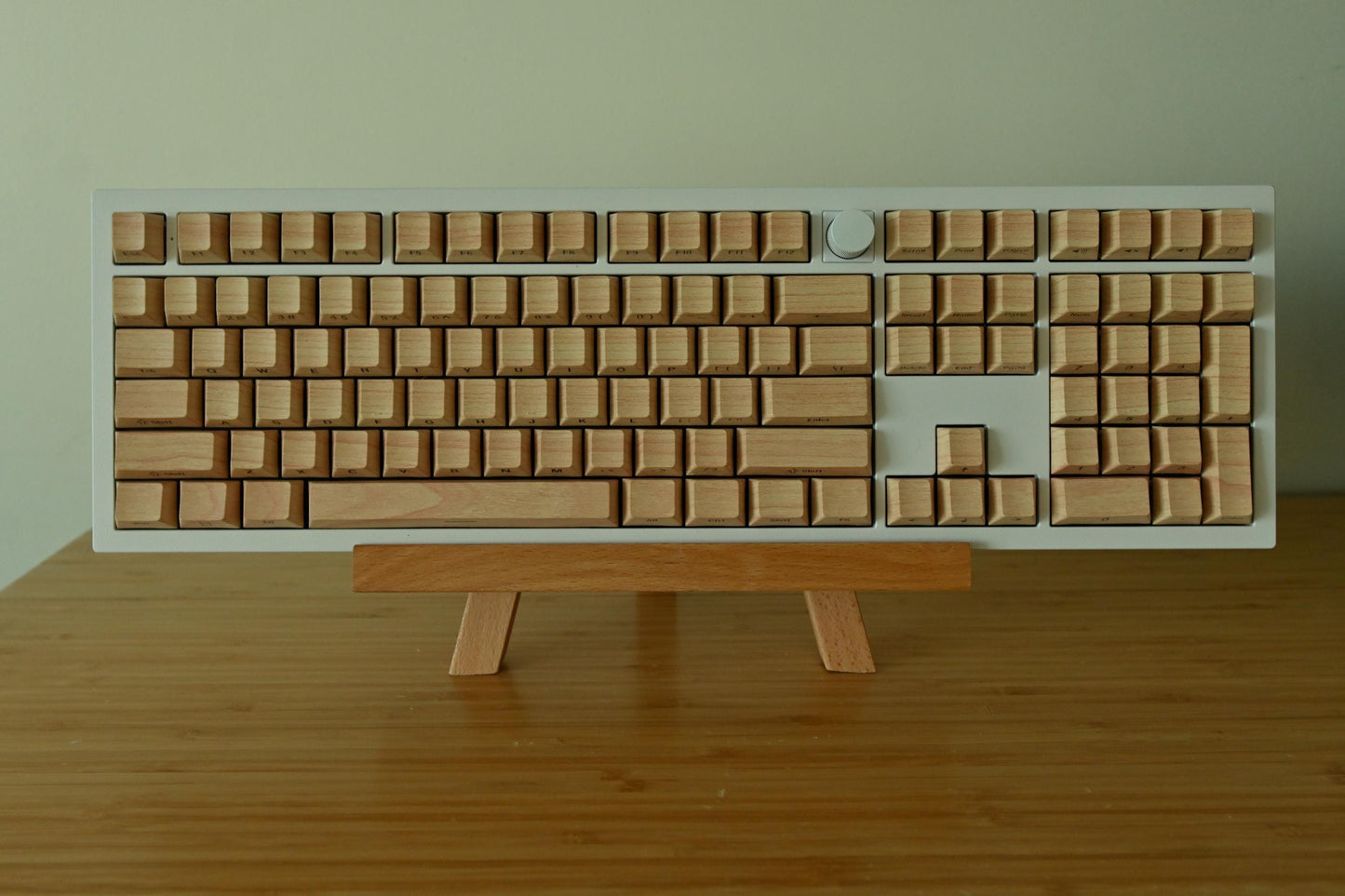 Backlit Birch Wood Imitation Keycap Set
